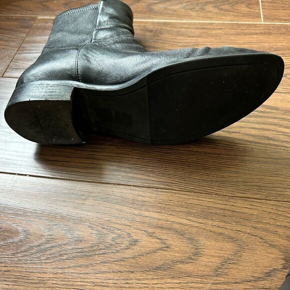 Stuart weitzman sadie Leather Moto booties round toe - Picture 6 of 7